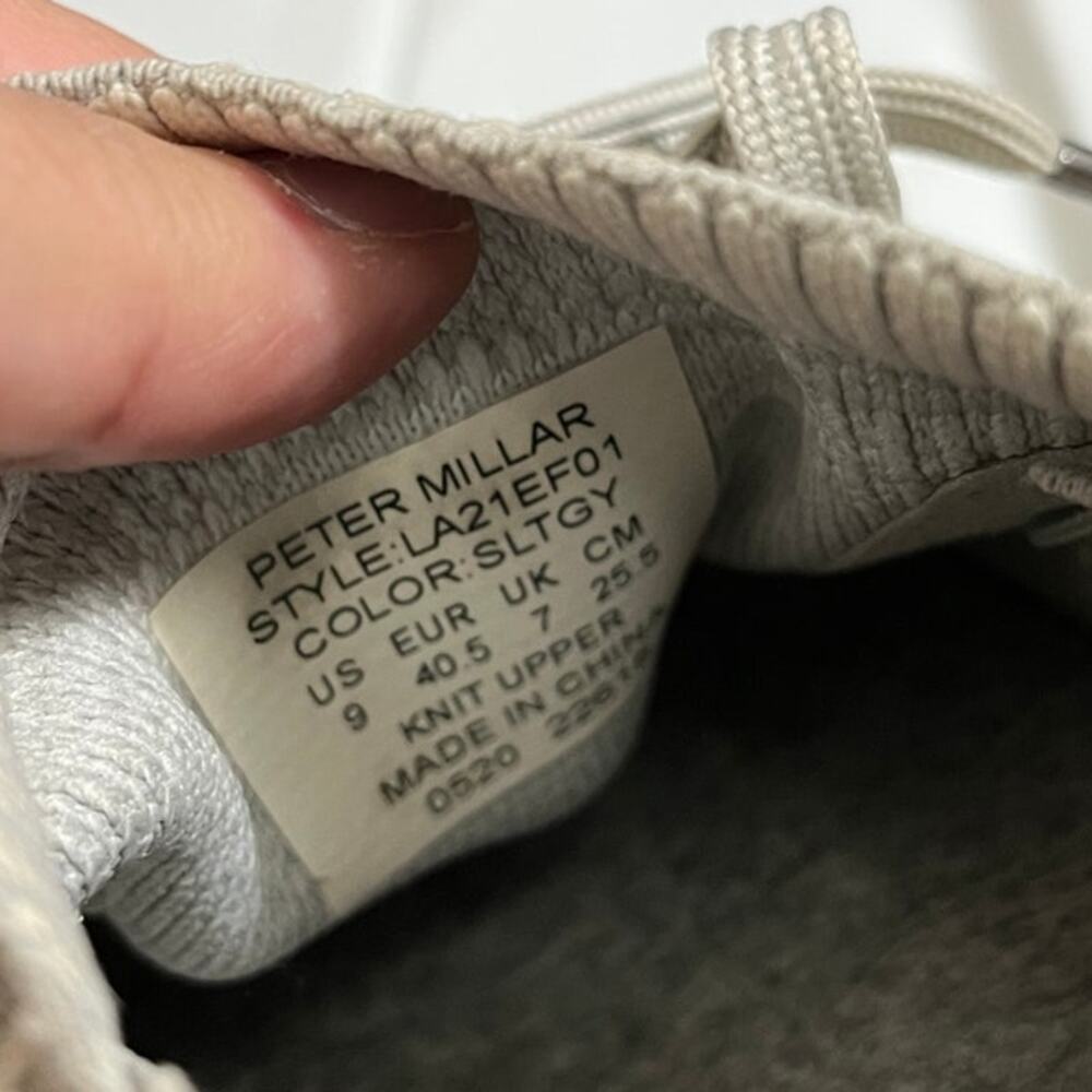 Peter Millar Hyper Light Glide Gray Knit Shoes Go… - image 7